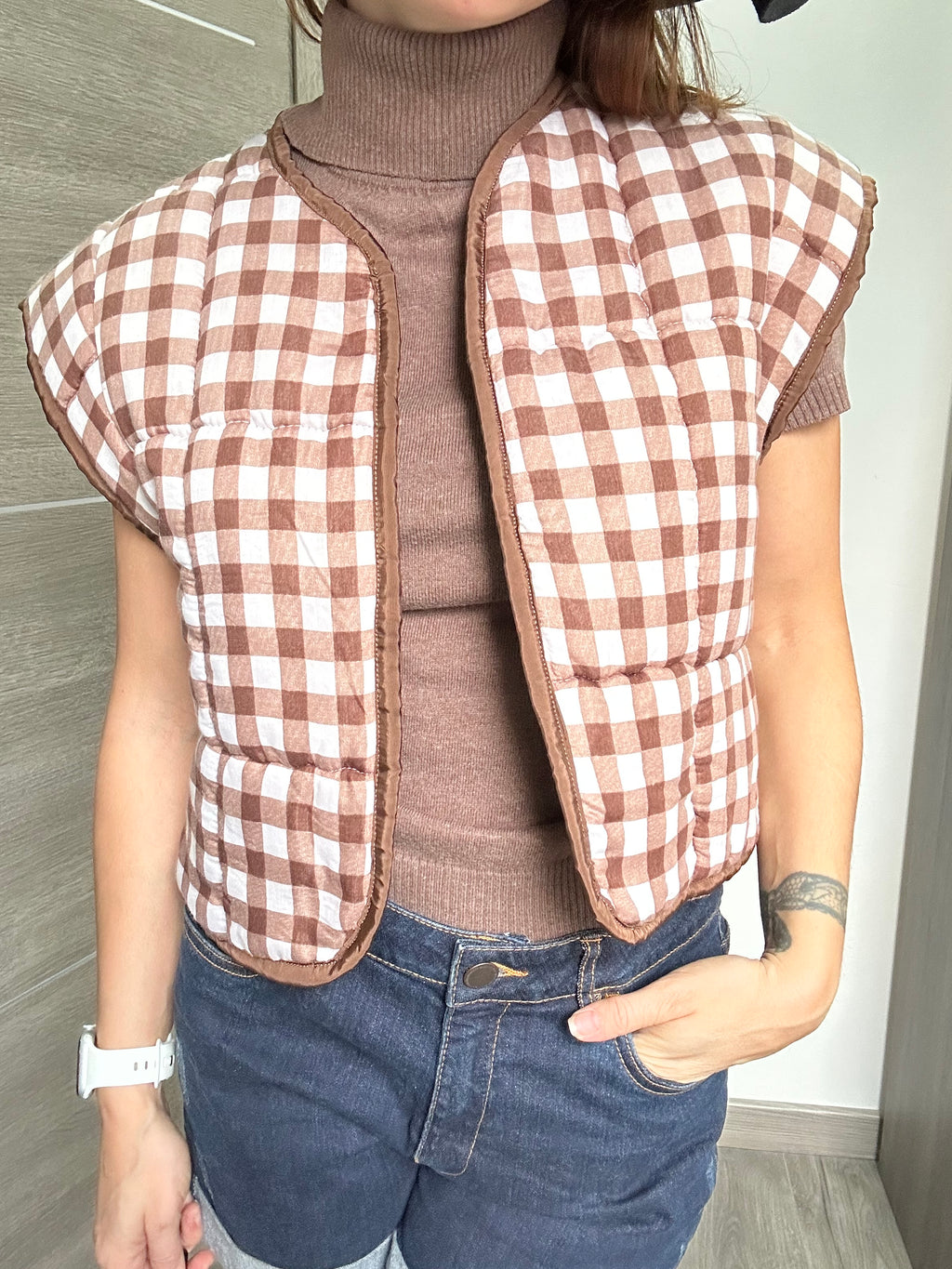 Rosie - Veste sans manches Au fil de Lilie-Rose