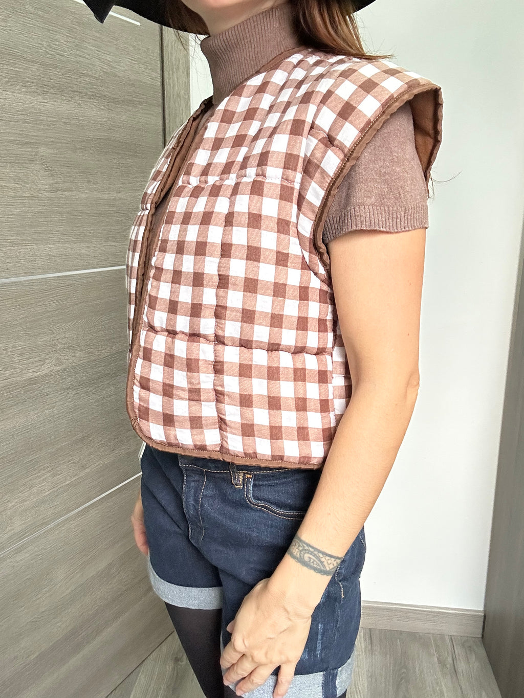 Rosie - Veste sans manches Au fil de Lilie-Rose