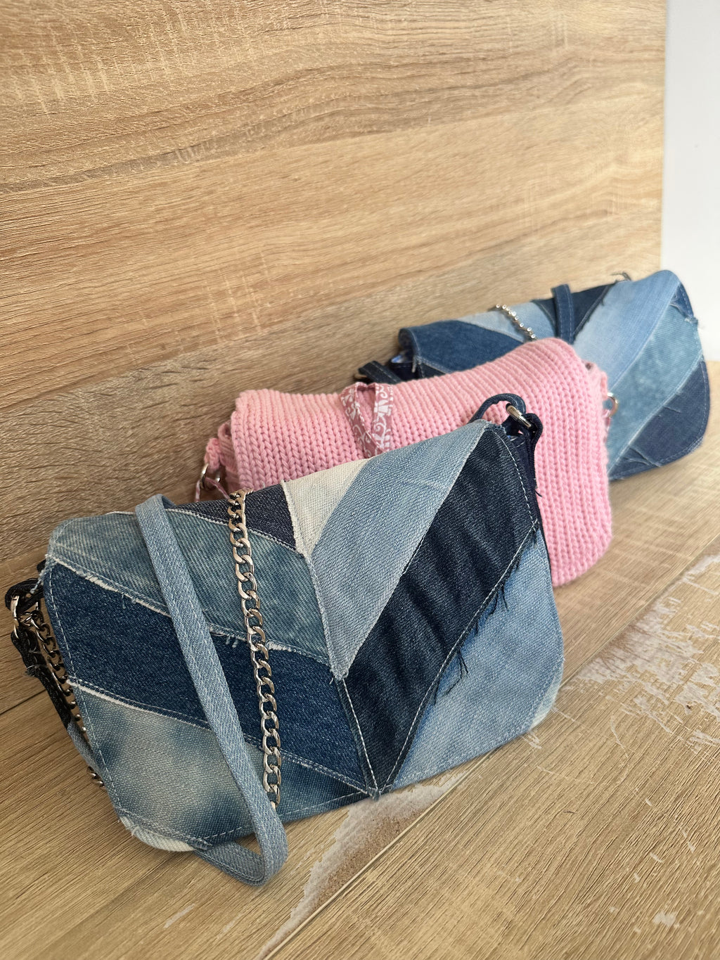 Lilie - Sac à main sangle amovible Au fil de Lilie-Rose