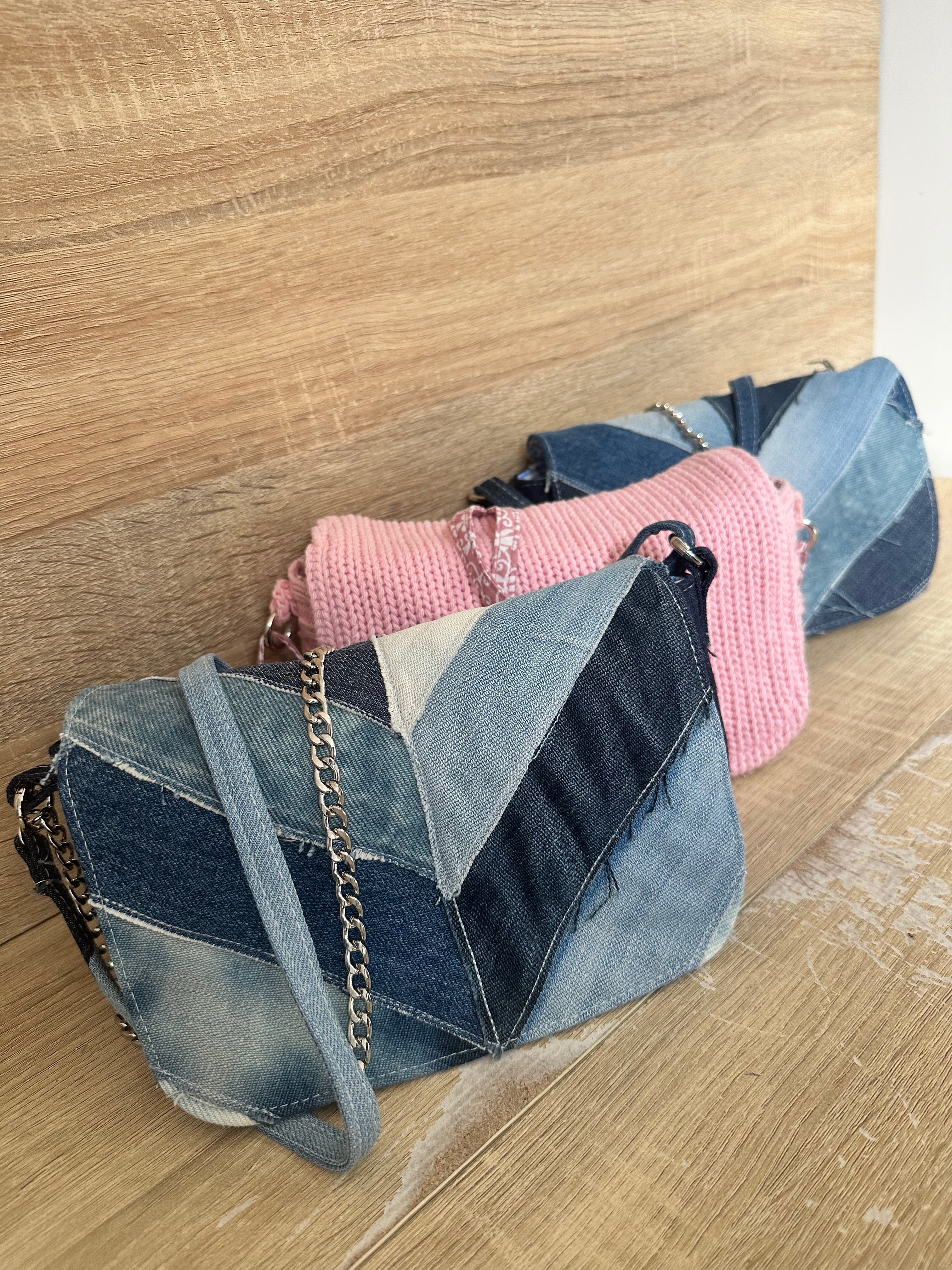 Lilie - Sac à main sangle amovible Au fil de Lilie-Rose