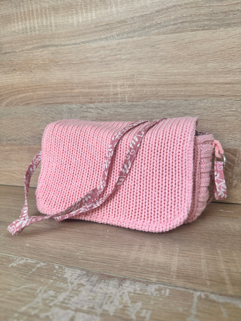 Lilie - Sac à main sangle amovible Au fil de Lilie-Rose