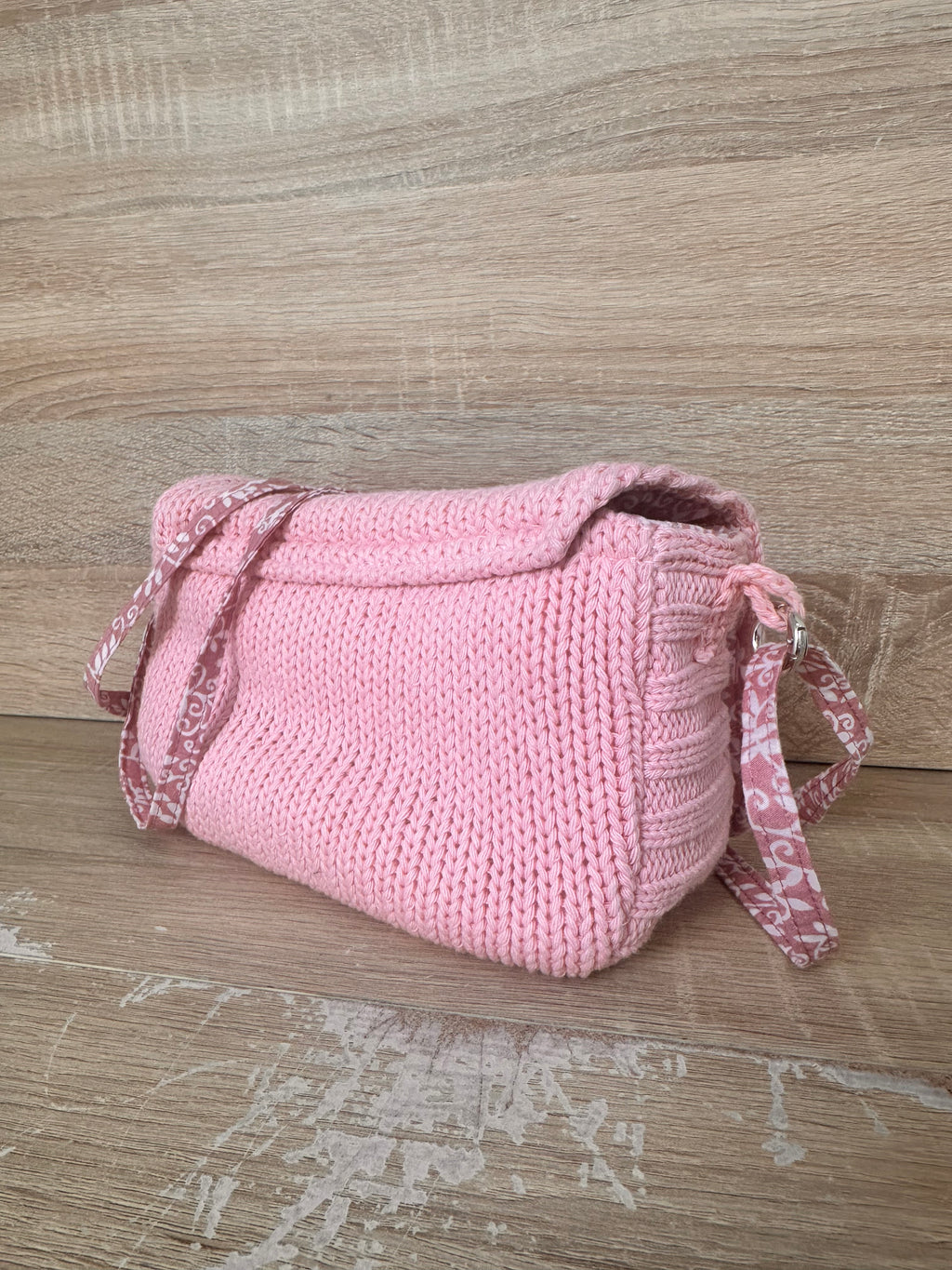 Lilie - Sac à main sangle amovible Au fil de Lilie-Rose