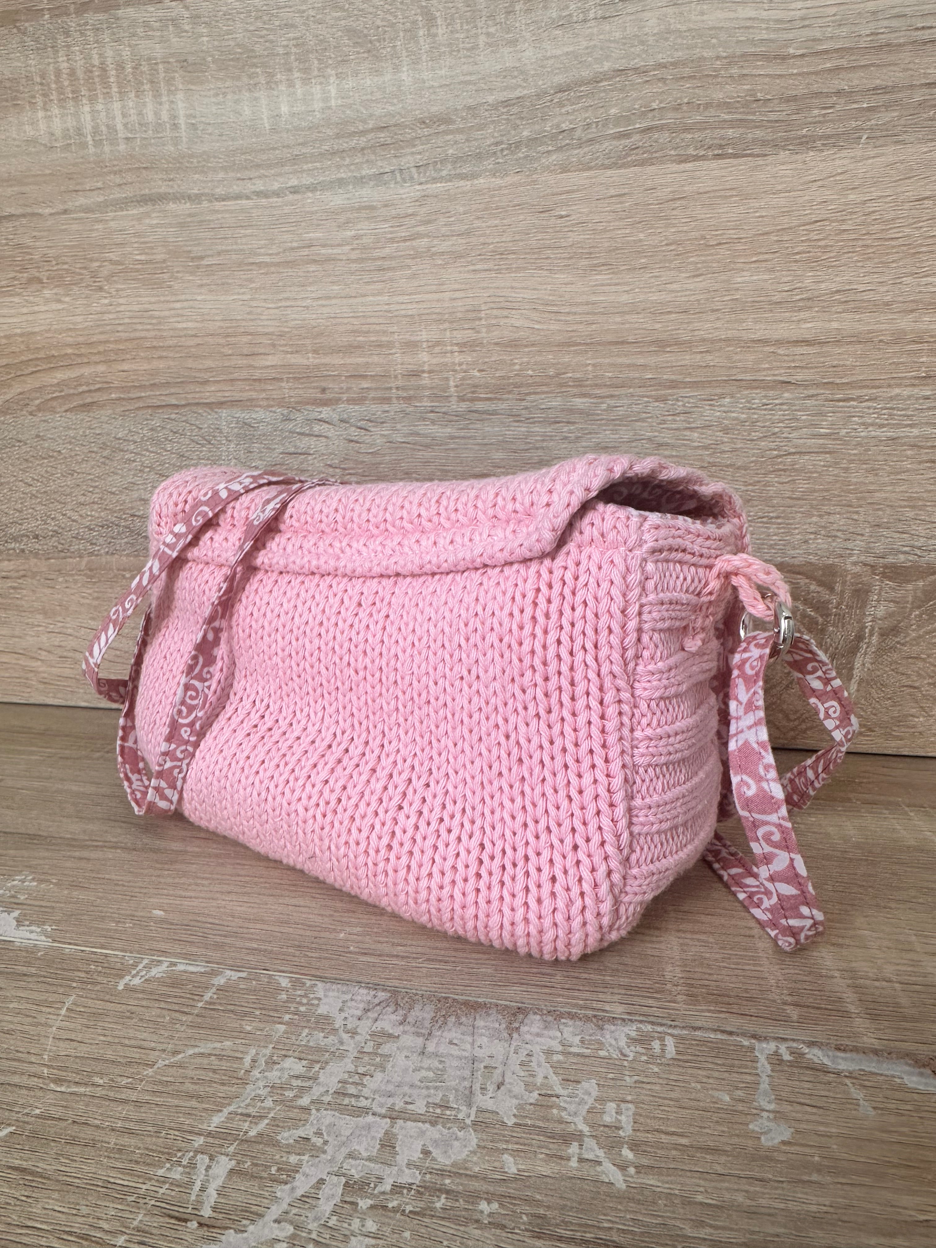 Lilie - Sac à main sangle amovible Au fil de Lilie-Rose