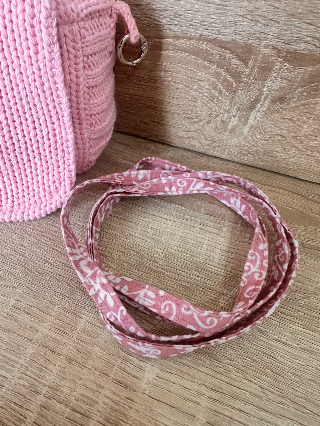 Lilie - Sac à main sangle amovible Au fil de Lilie-Rose