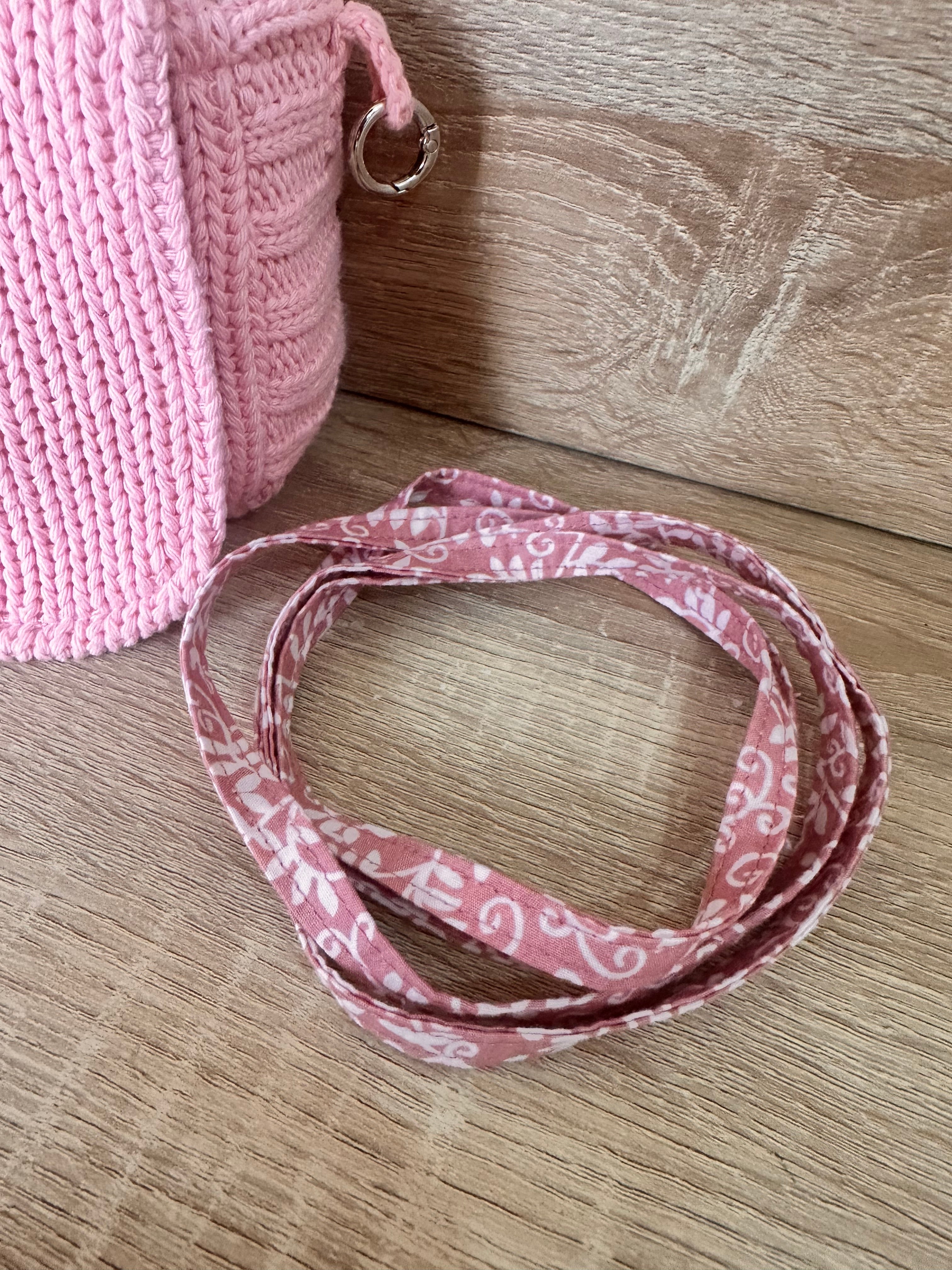 Lilie - Sac à main sangle amovible Au fil de Lilie-Rose